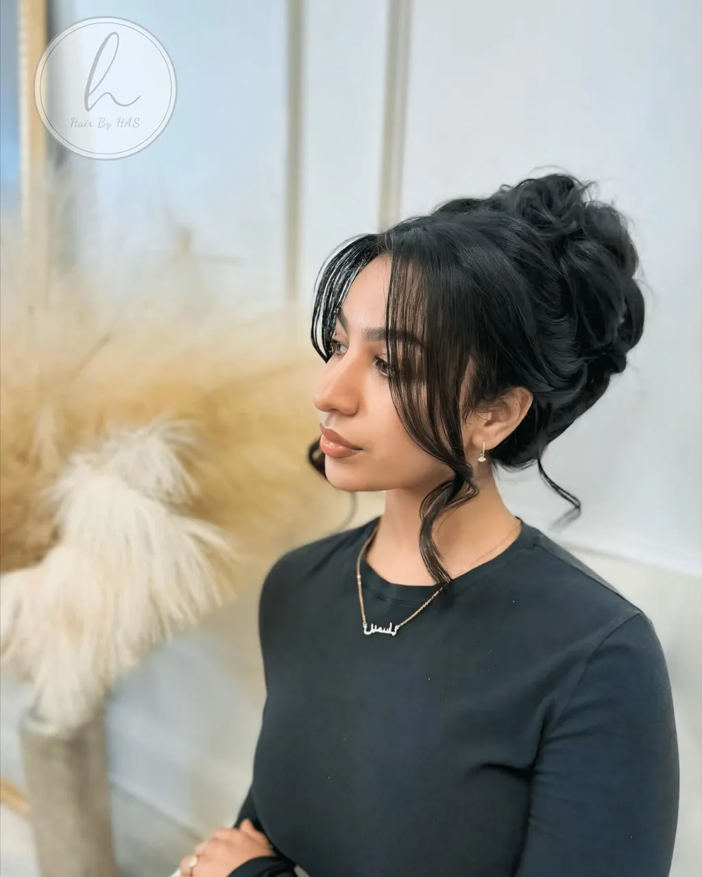 Messy Black Hair Updo