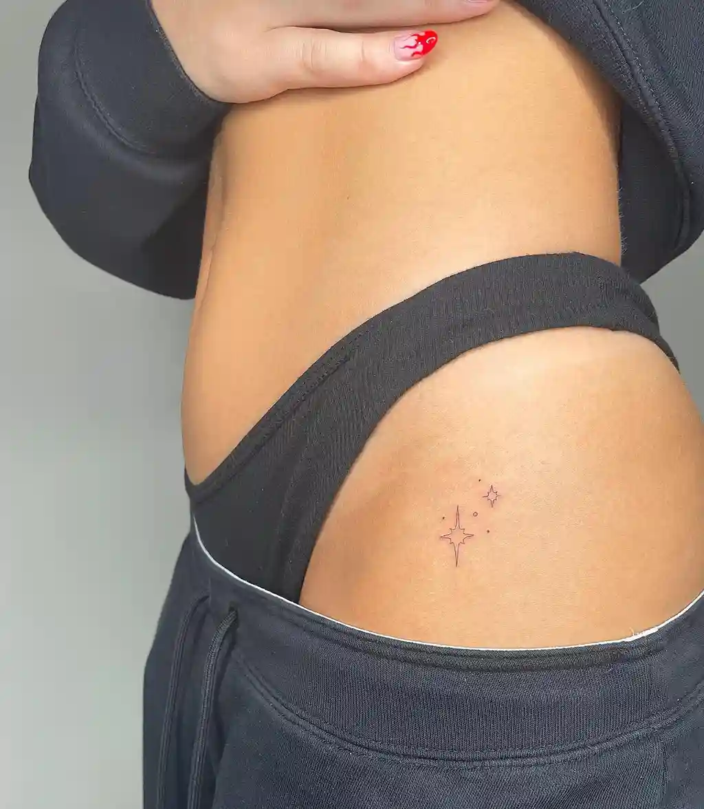 Star Tattoo on Hip