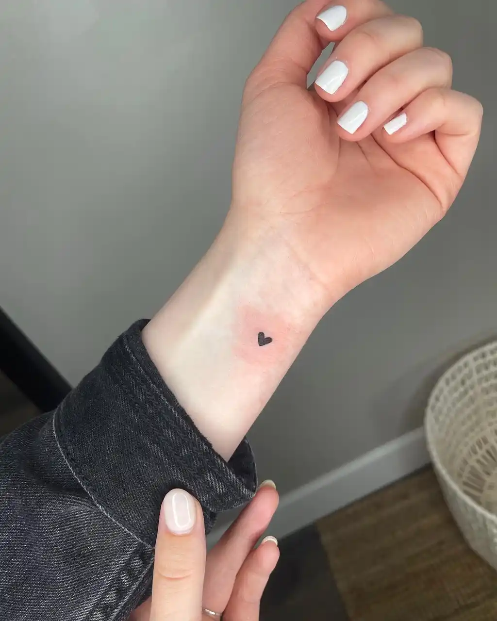 Black Heart Tattoo on Wrist
