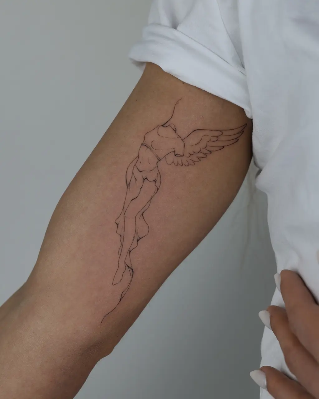 Angel Tattoo on Inner Arm
