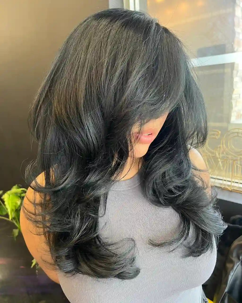 Voluminous Ash Black Waves