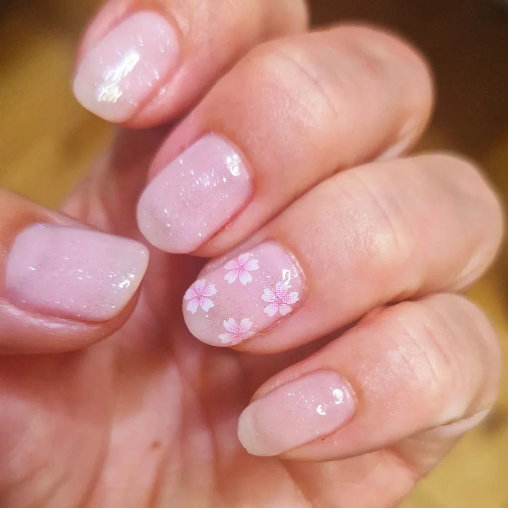 Sakura Blush Summer Nails