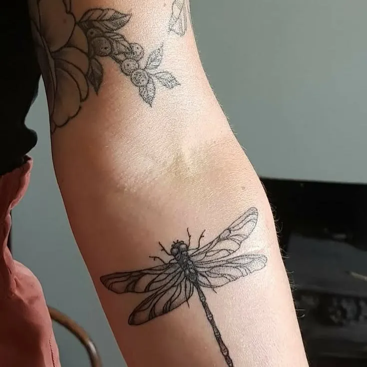 Dragonfly Forearm Tattoo Women