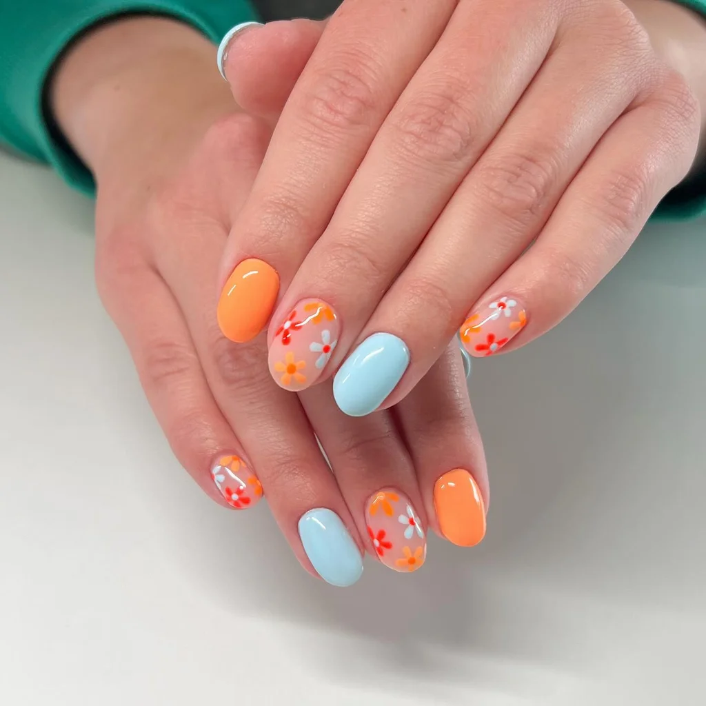 Floral Mix June Nails