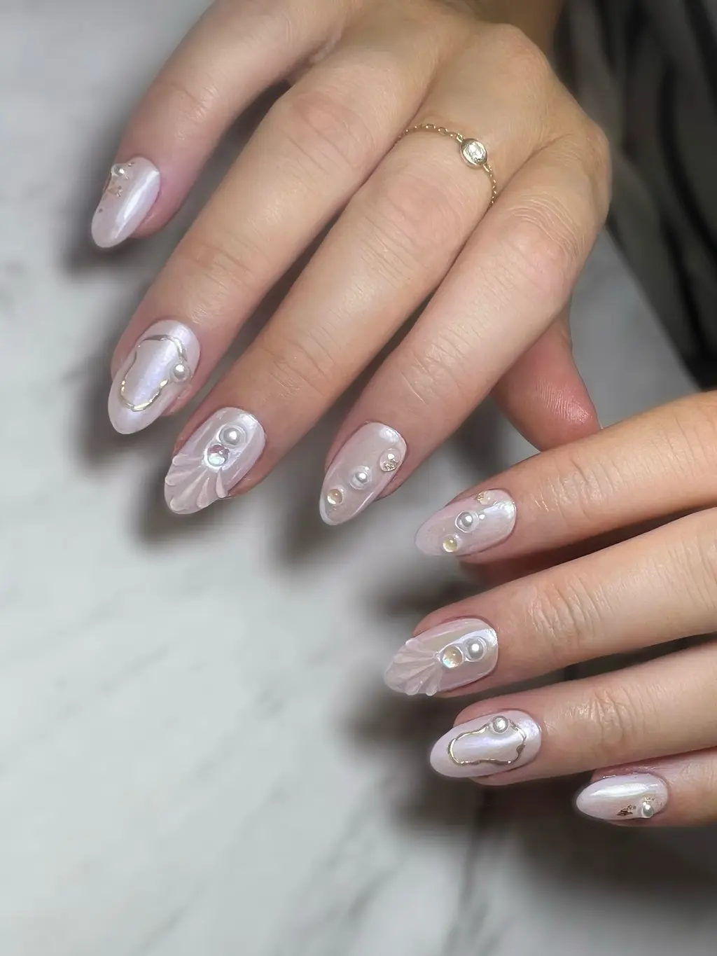 Pearl Glaze Summer Nails