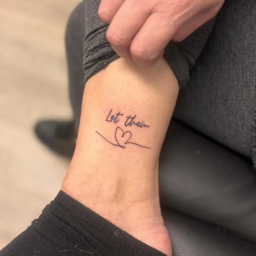 Let Them Heart Ankle Tattoos for Women