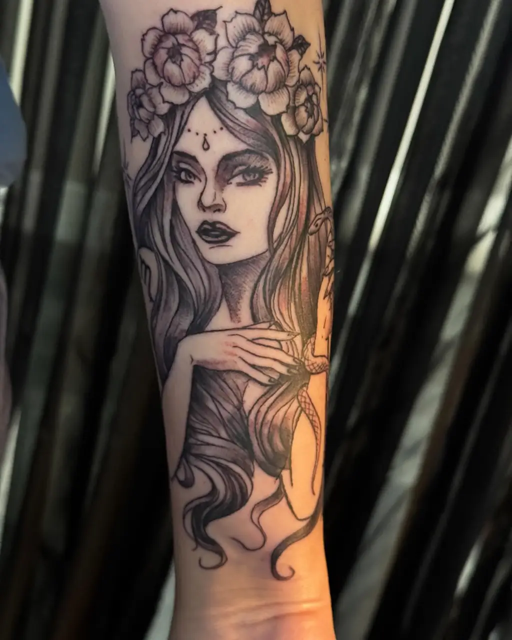 Goddess Forearm Tattoo Women