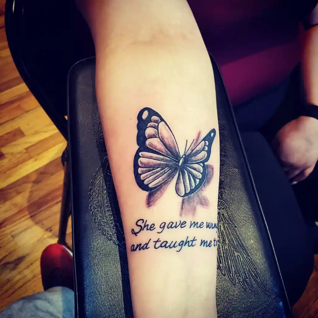 Butterfly Forearm Tattoo Women
