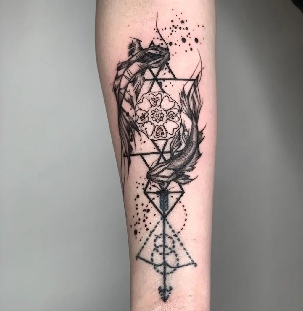 Geometric Forearm Tattoo Women