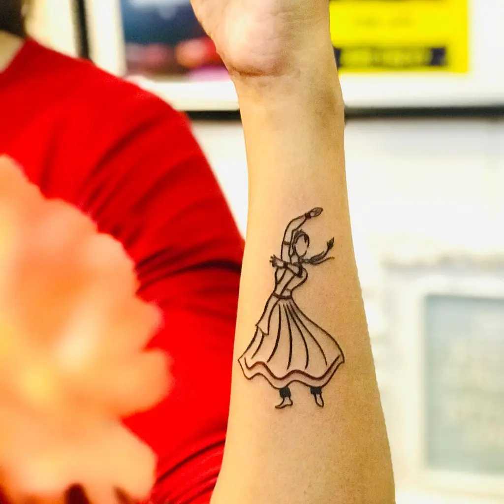 Wrist Tattoo of Graceful Dancer
