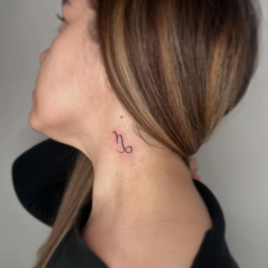 Zodiac Neck Tattoo Women