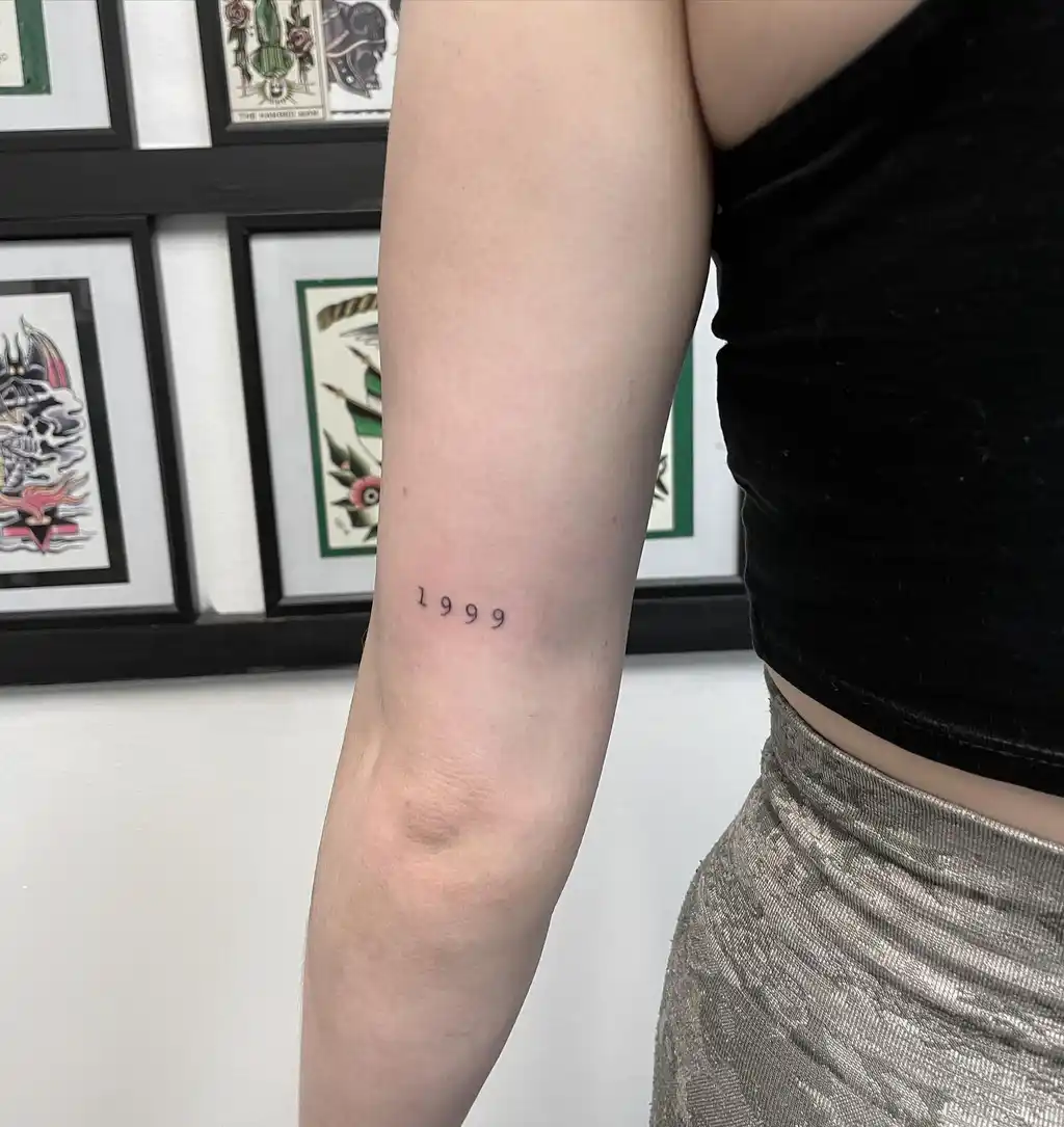 Birth Year Arm Tattoos for Women