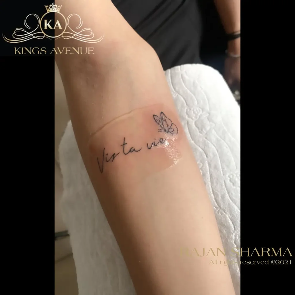 Minimal Forearm Tattoo Women