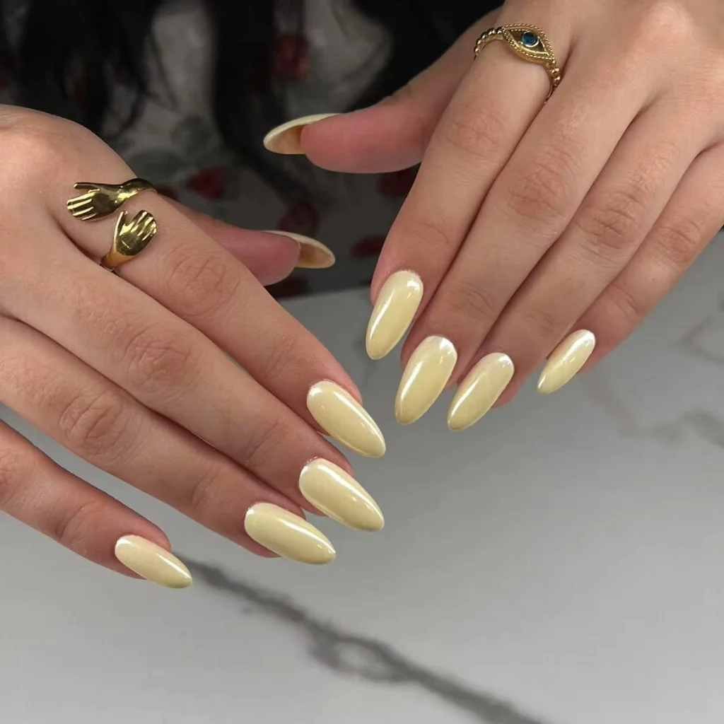 Lemon Glaze Summer Nails