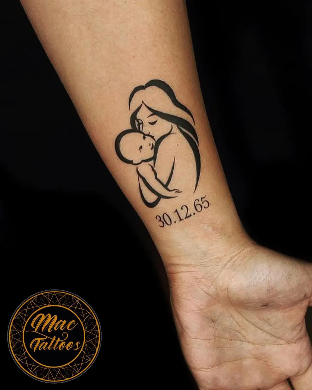 Mother Love Forearm Tattoo Women