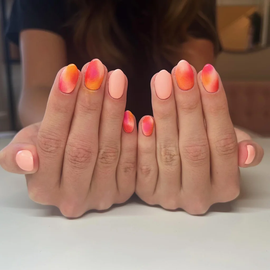 Tropical Fade June Nails
