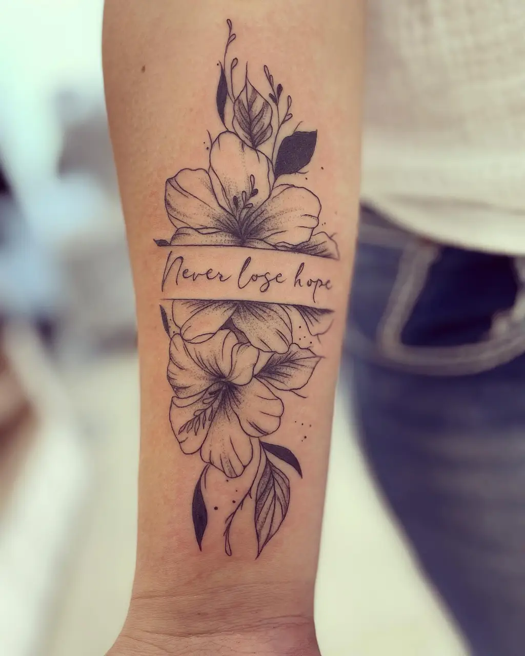 Never Lose Forearm Tattoo Women