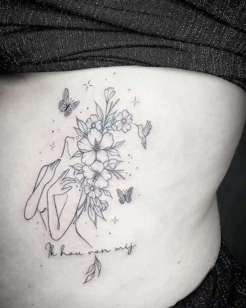 Ik Hou Van Mij Rib Tattoos for Women
