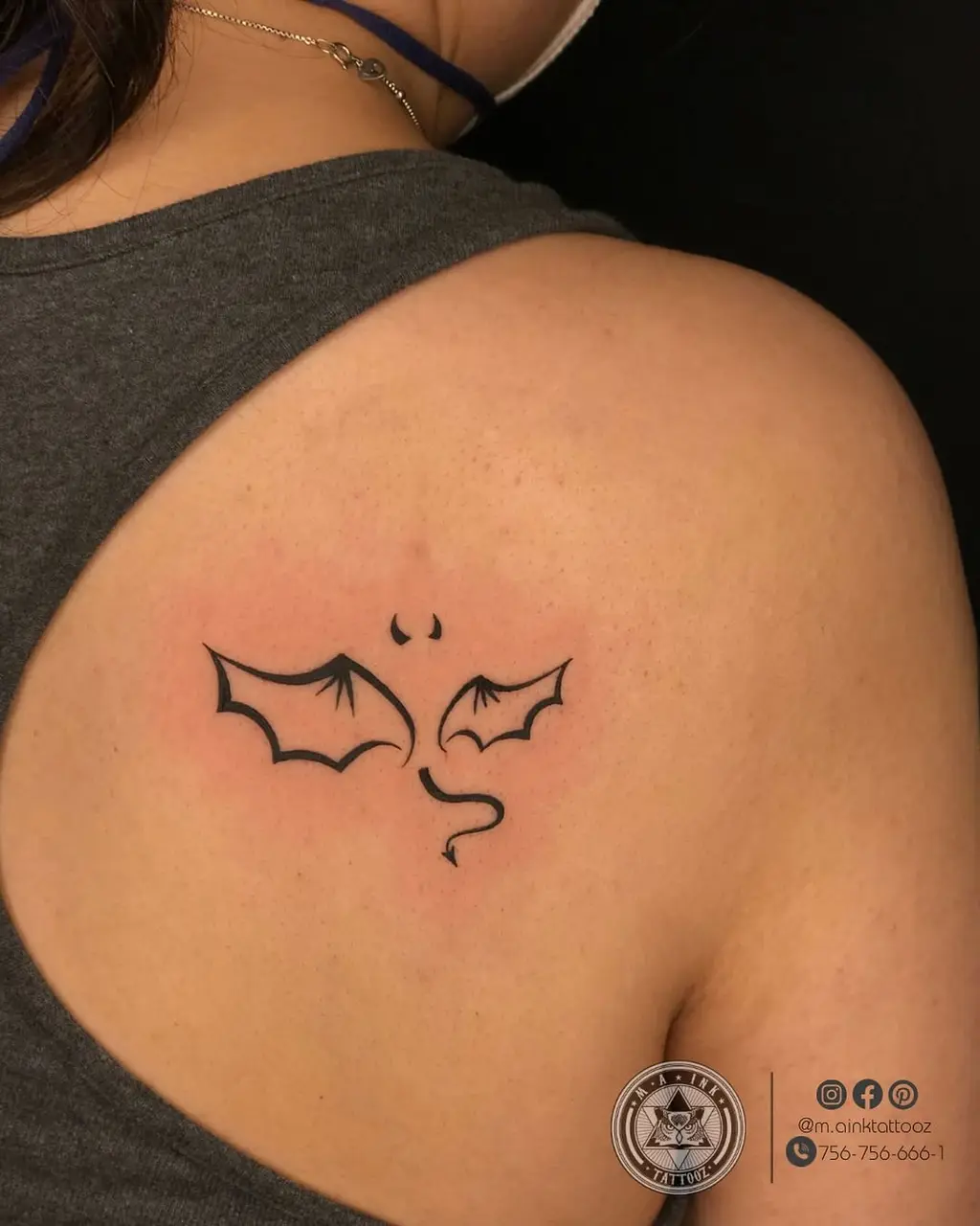 Dragon Back Shoulder Tattoos for Women