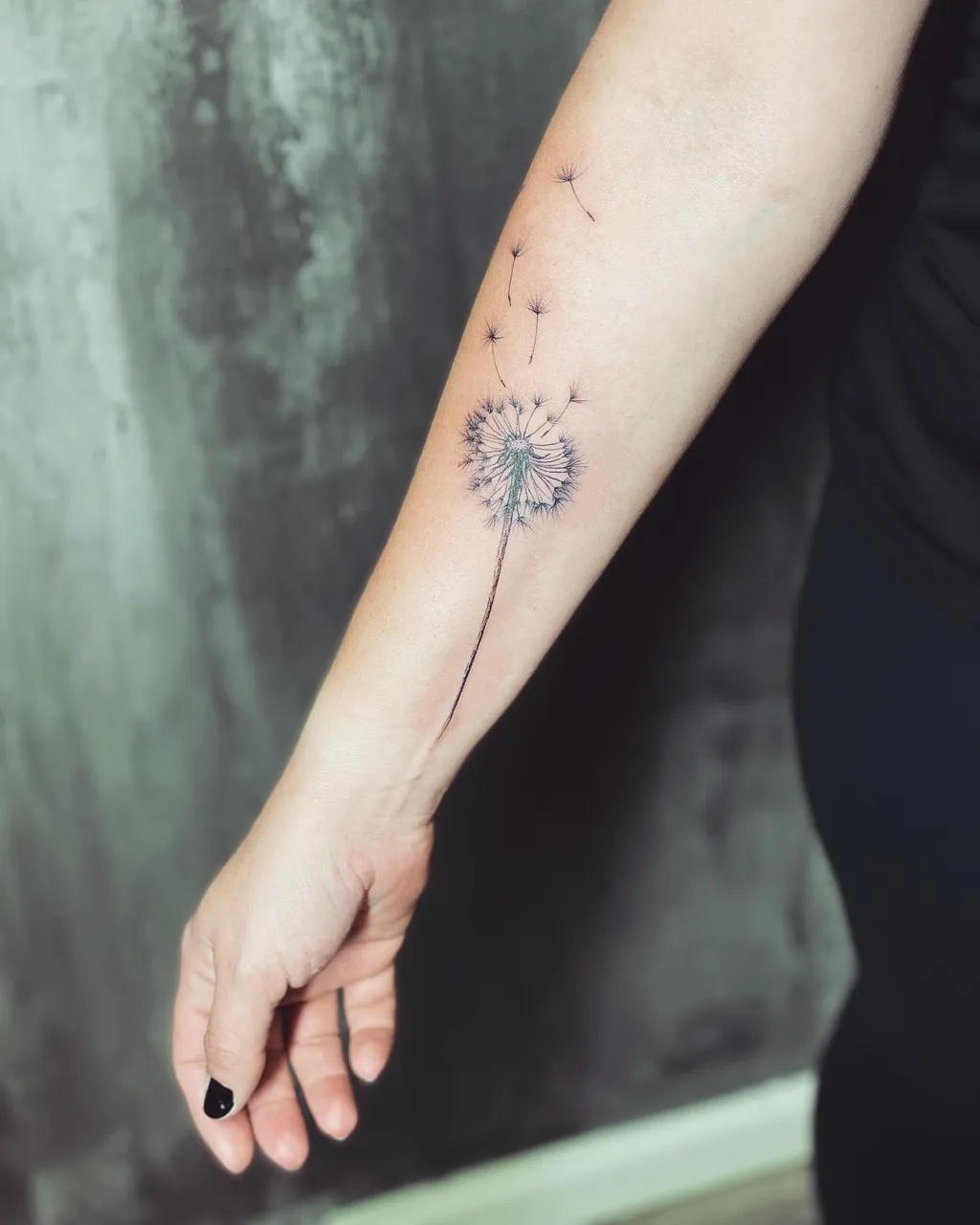 Dandelion Forearm Tattoo Women