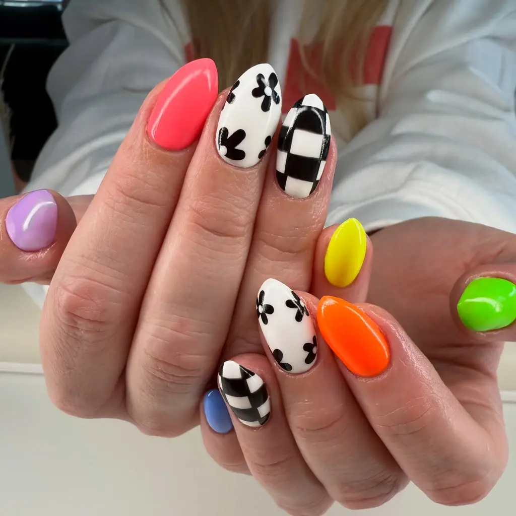 Bold Mix June Nails