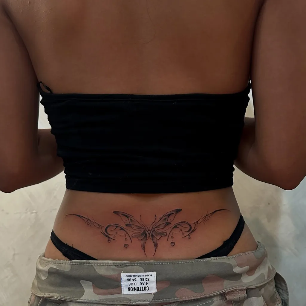 Lower Back Butterfly & Hearts