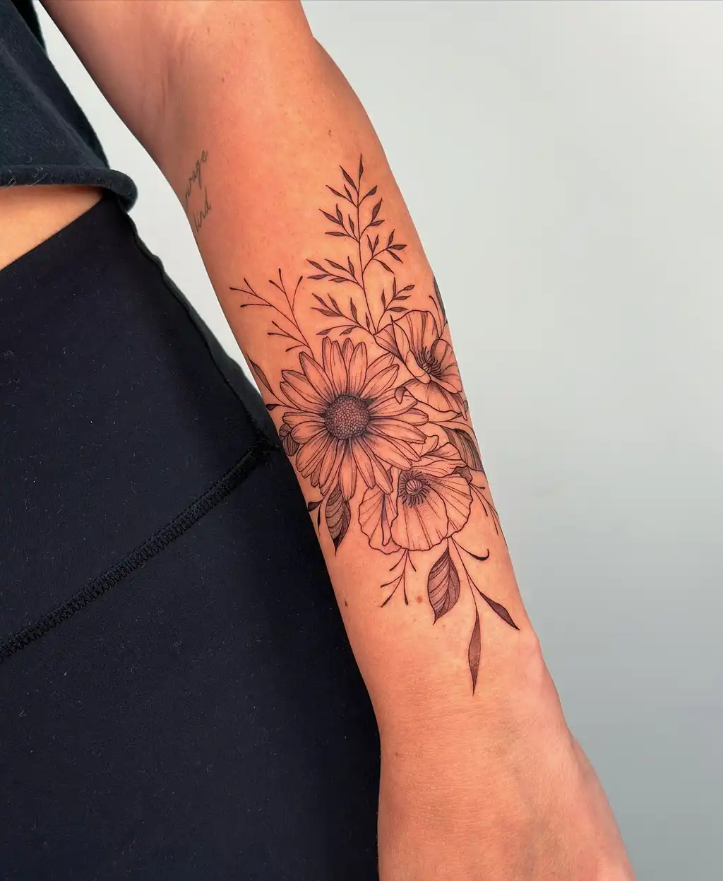 Wildflower Forearm Tattoo Women