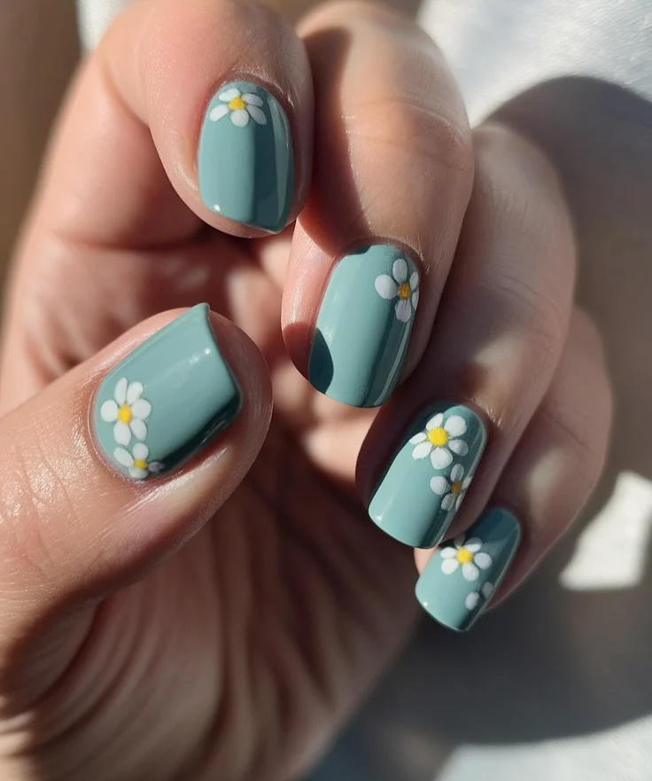 Daisy Bloom June Nails