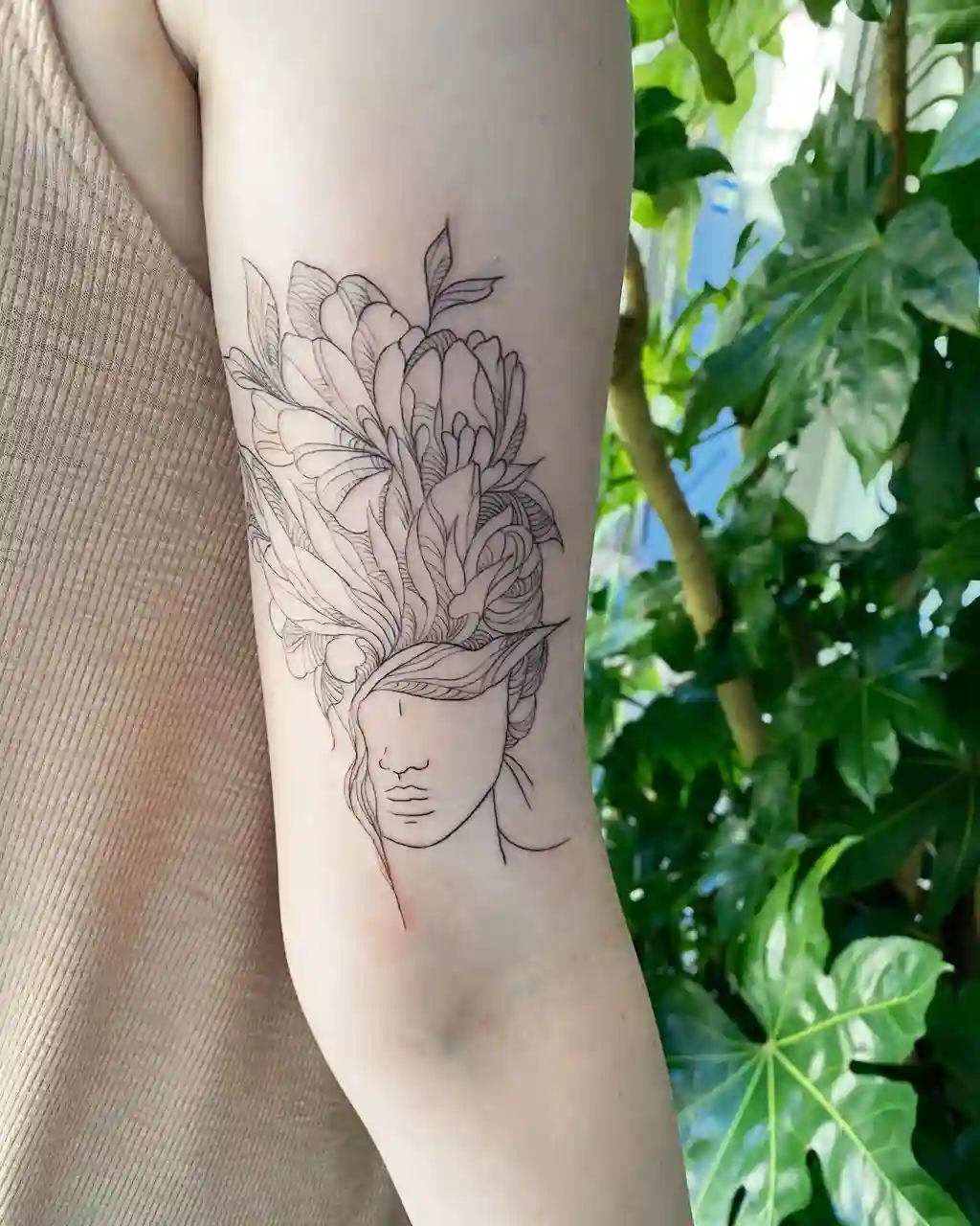 Floral Crown Arm Tattoos for Women