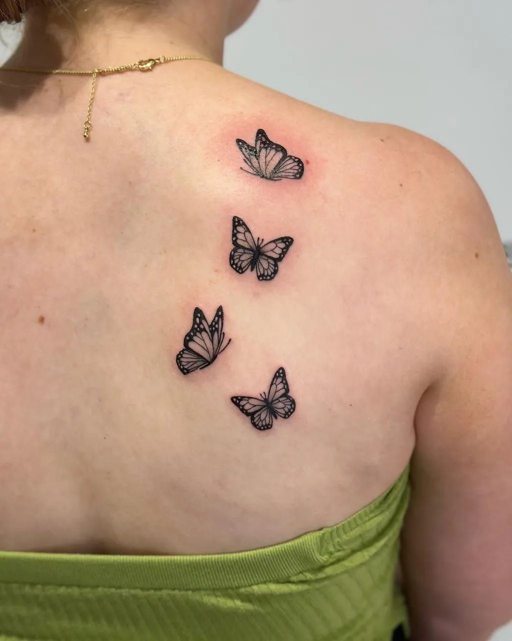 Butterfly Back Shoulder Tattoos for Women