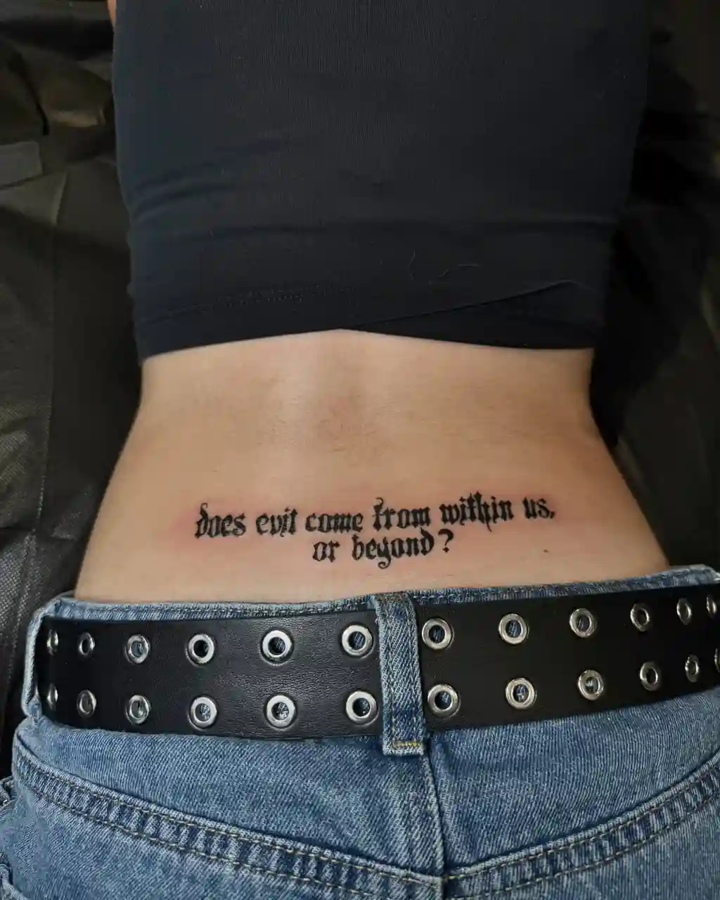 Lower Back Gothic Quote