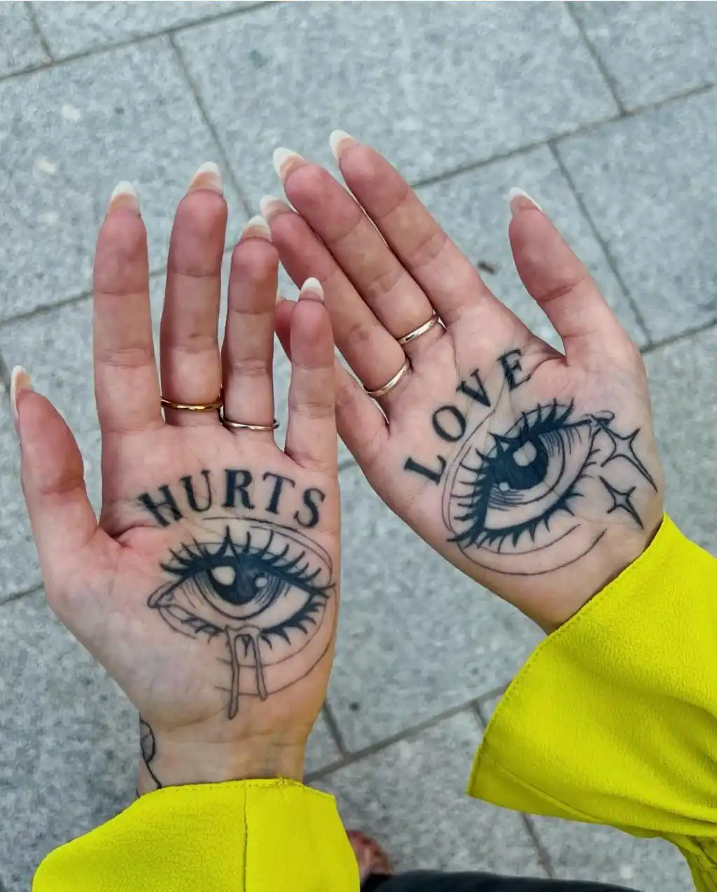 Love Hurts Hand Tattoos for Women