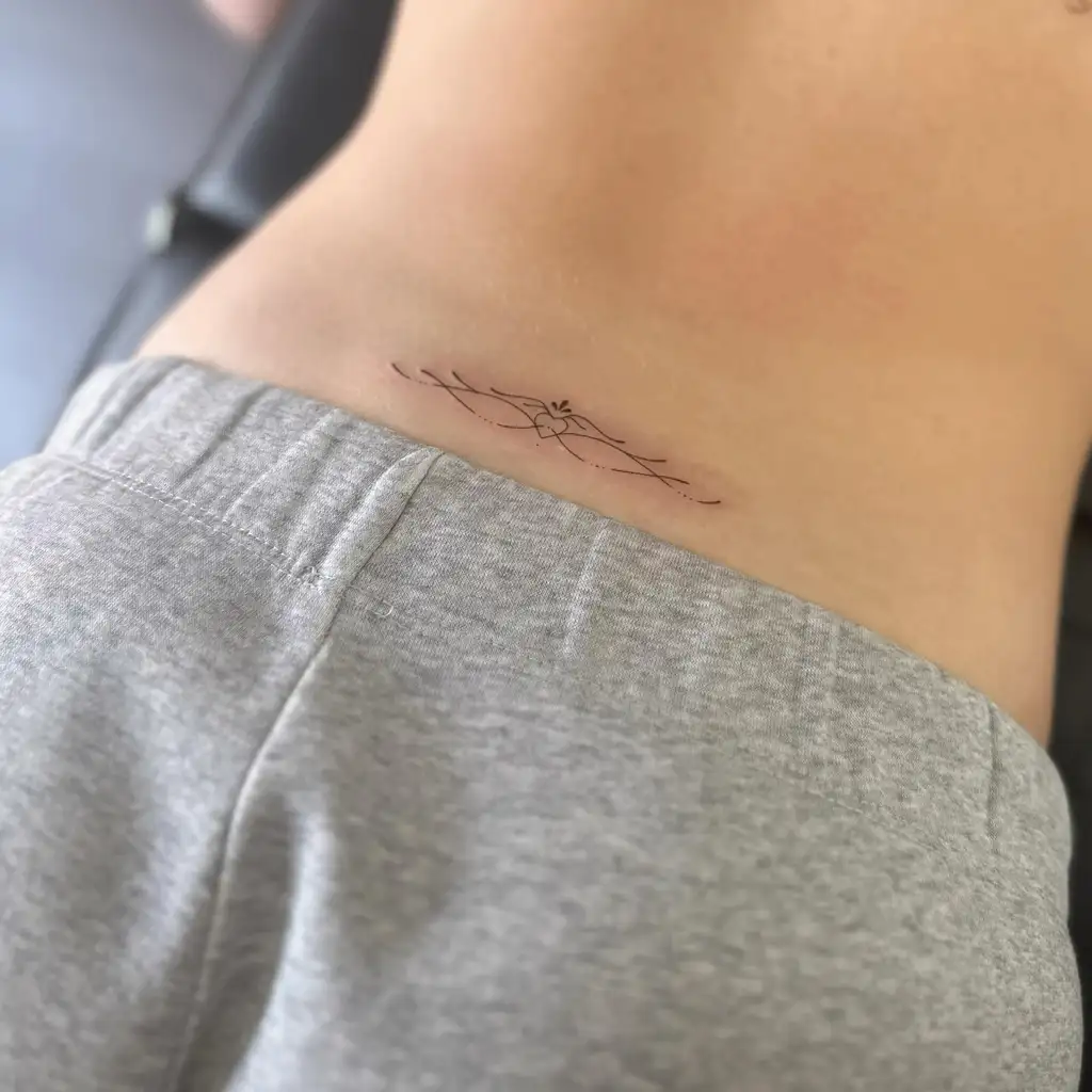 Lower Back Minimal Line Art