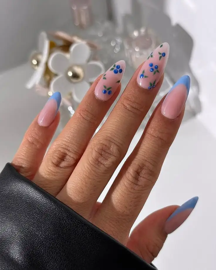 Blueberry Bloom June Nails