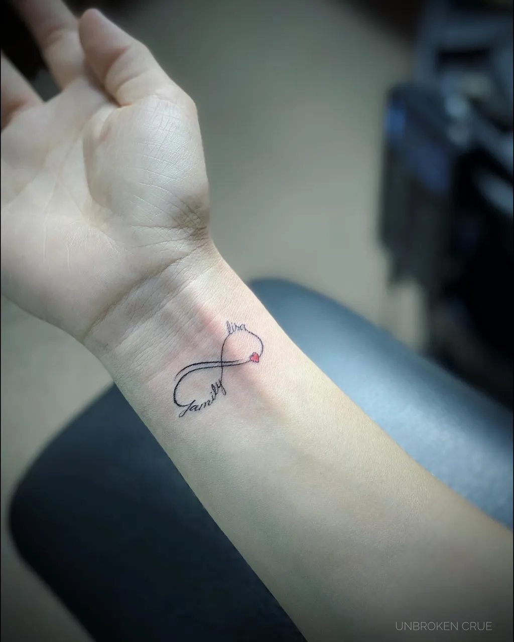 Infinity Family and Love Wrist Tattoo for Women