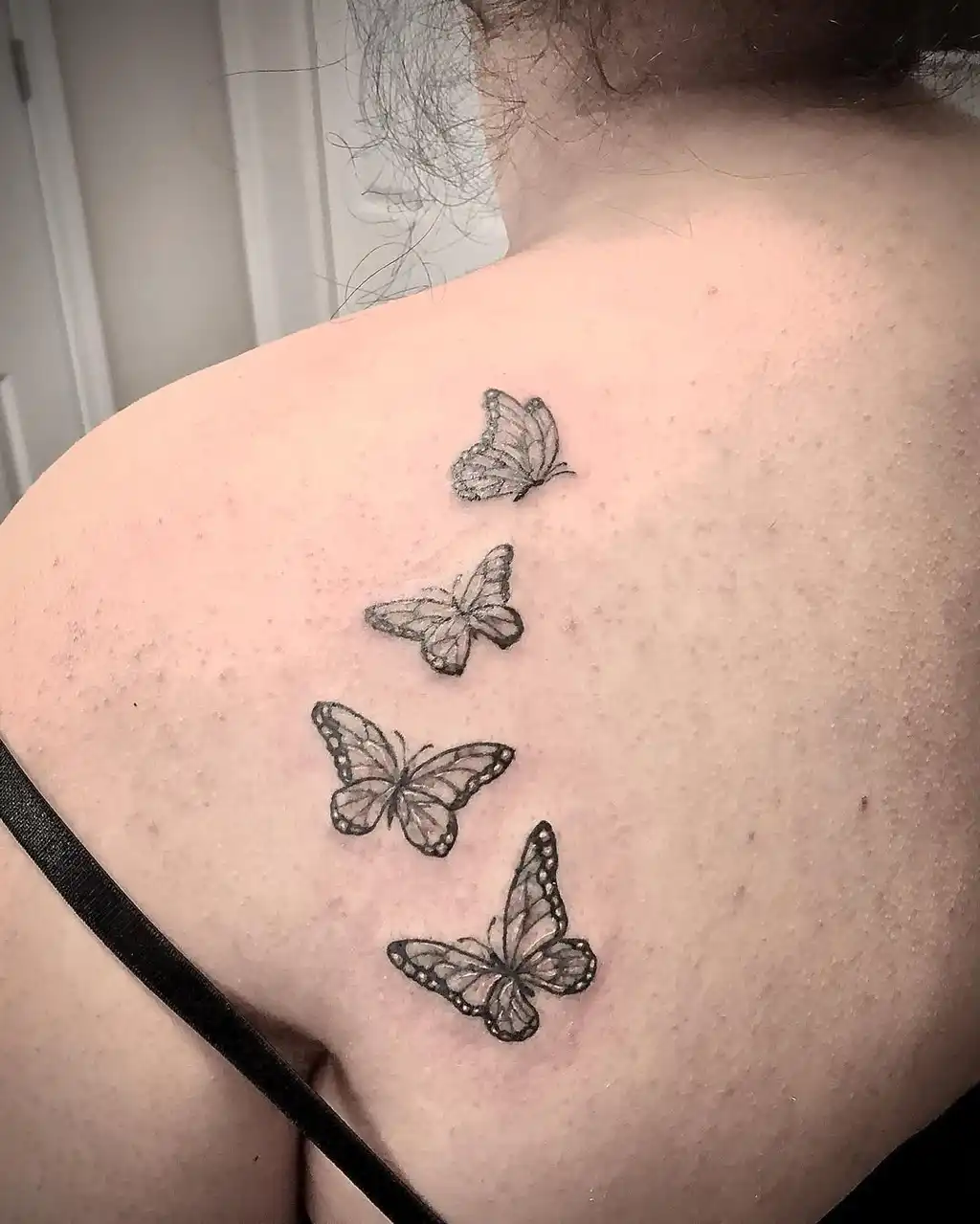 Butterfly Back Shoulder Tattoos for Women