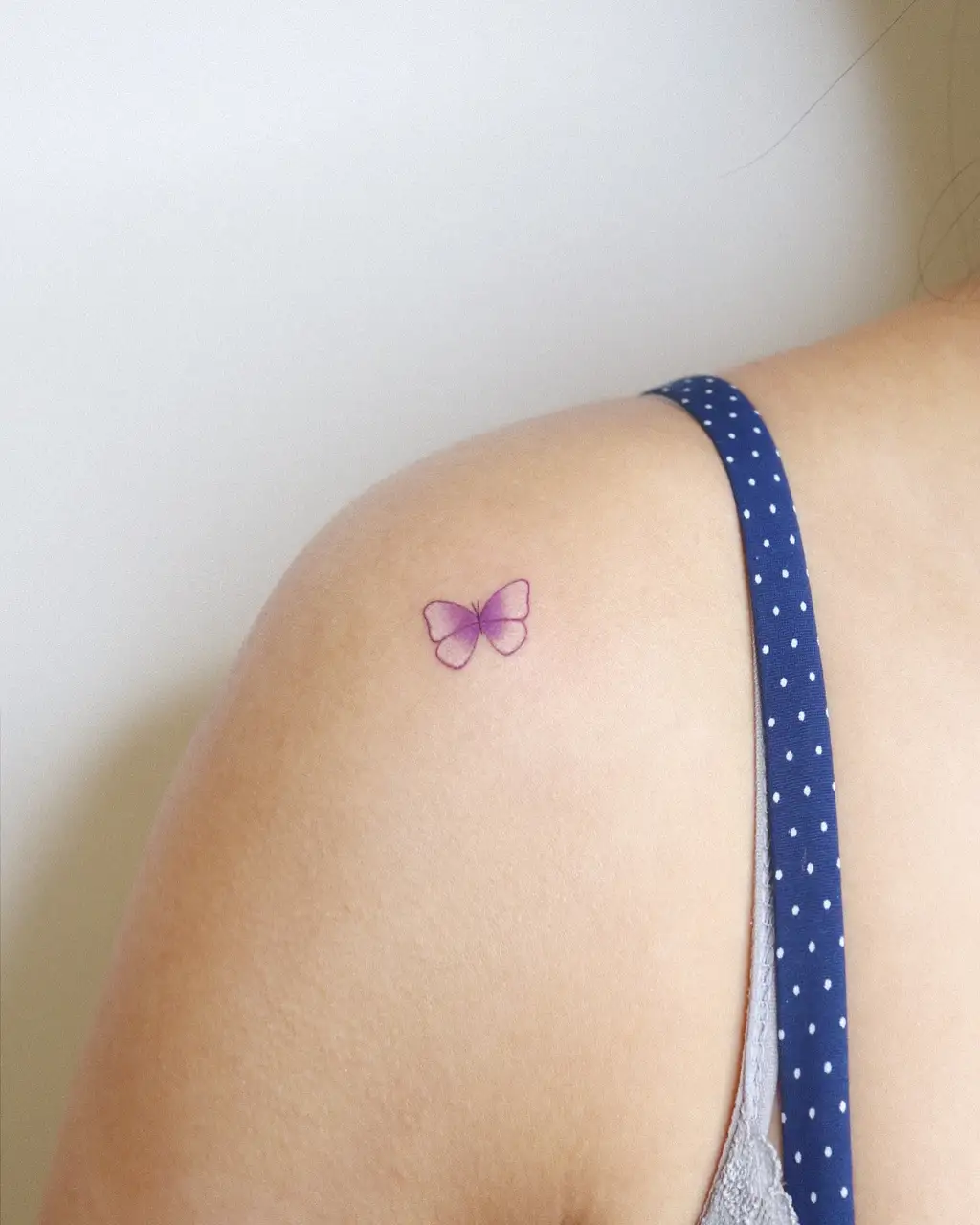Mini Butterfly Shoulder Tattoos for Women