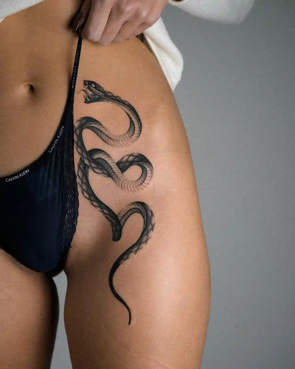 Snake Hip Tattoos Women