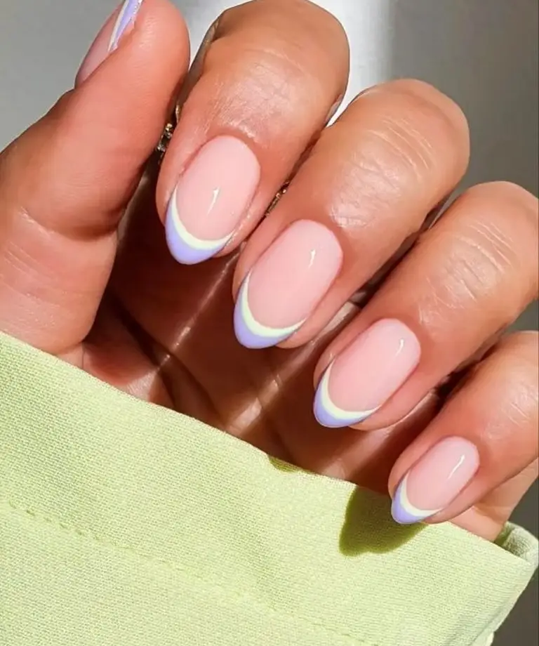 Pastel French June Nails