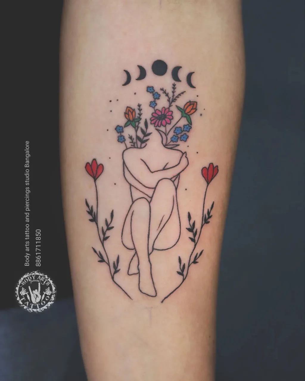 Floral Feminine Forearm Tattoo Women
