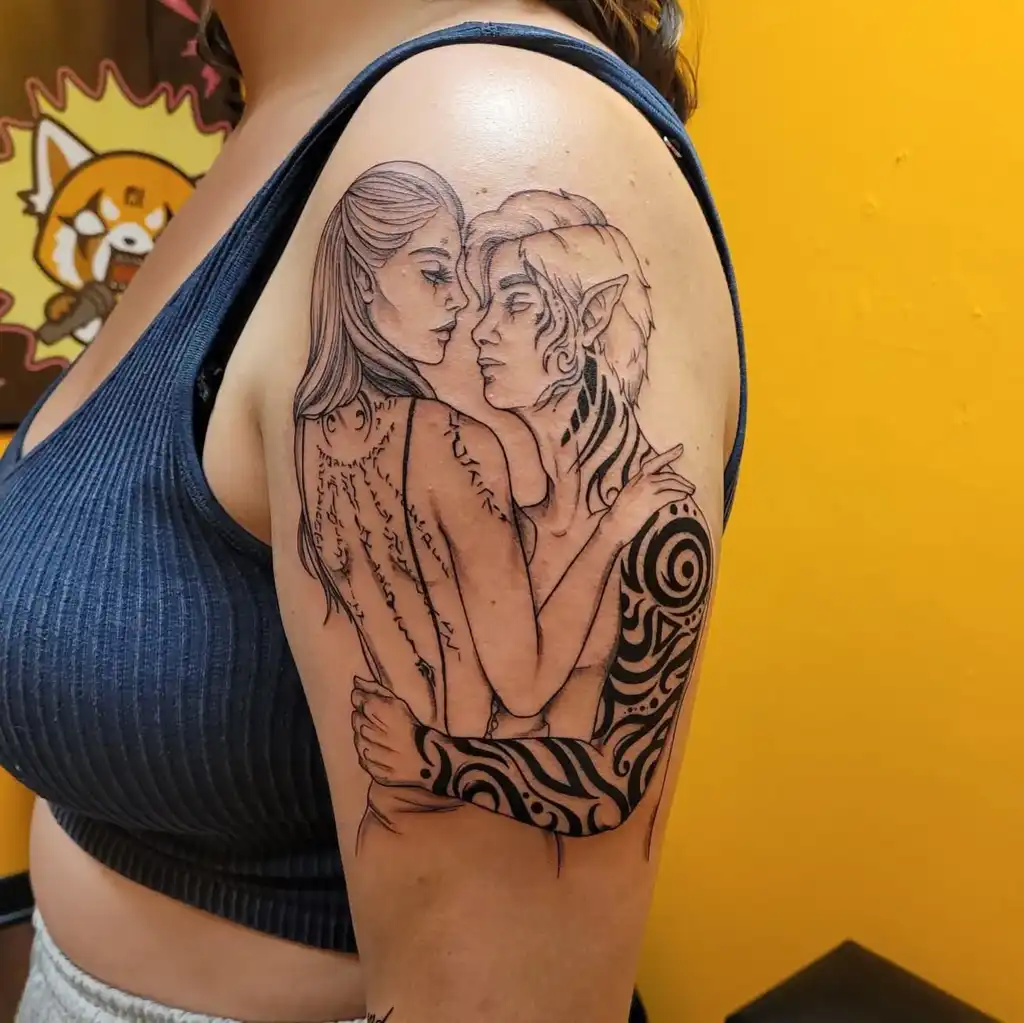 Elvish Embrace Arm Tattoos for Women