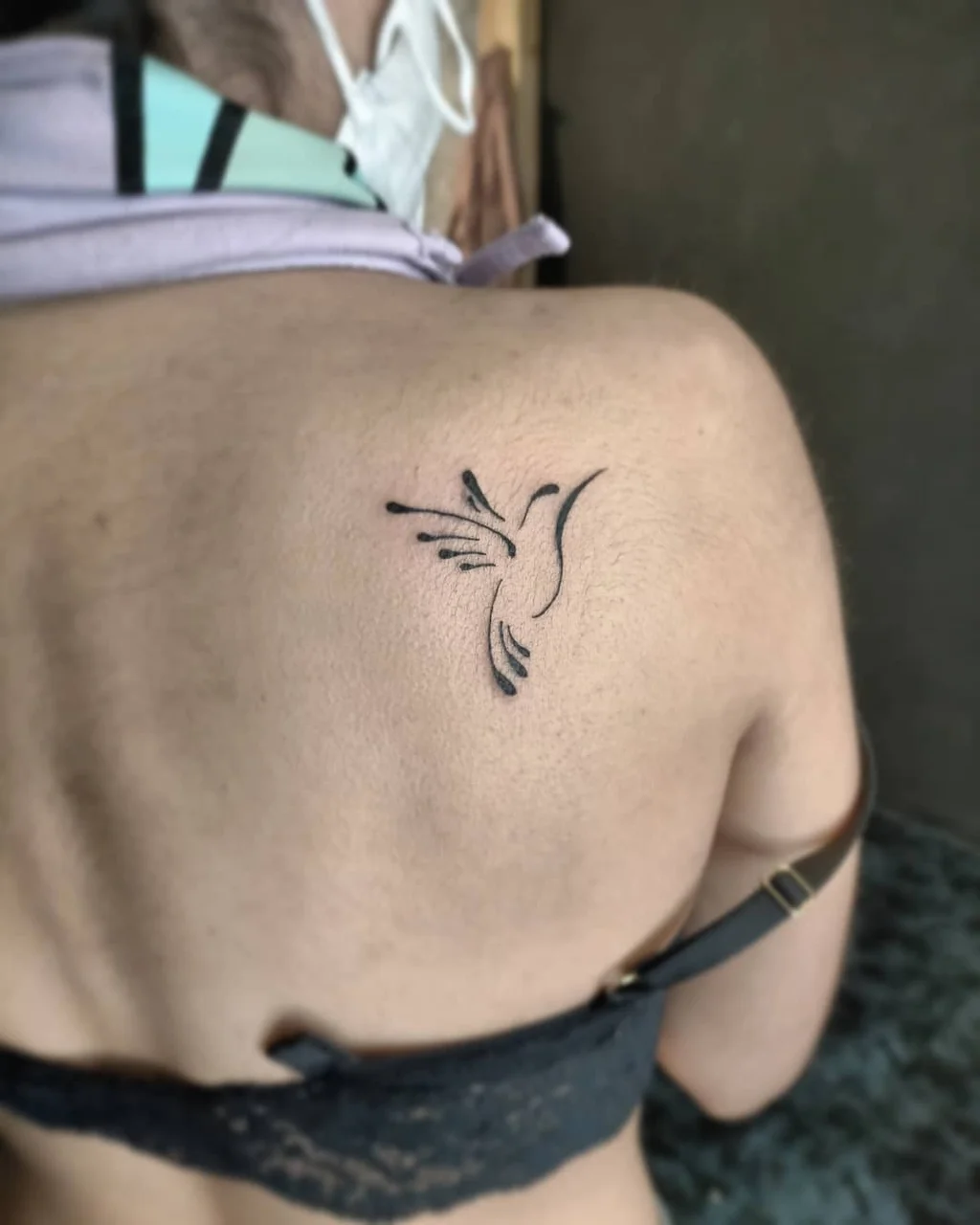 Minimal Back Shoulder Tattoos for Women