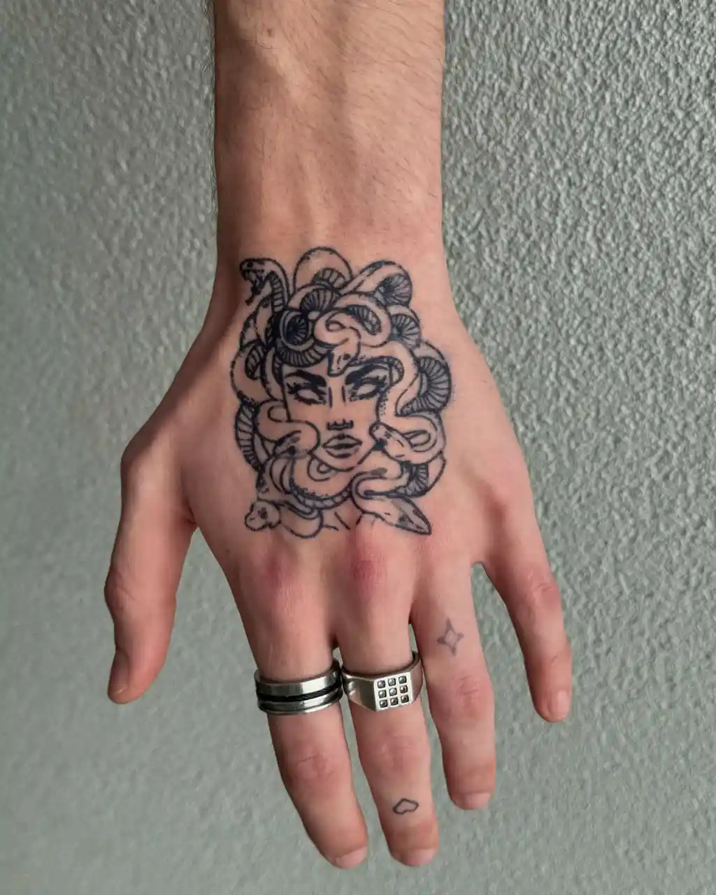 Medusa Power Hand Tattoos for Women