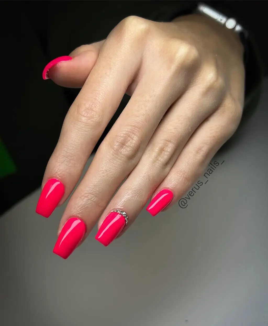 Hot Pink Summer Nails