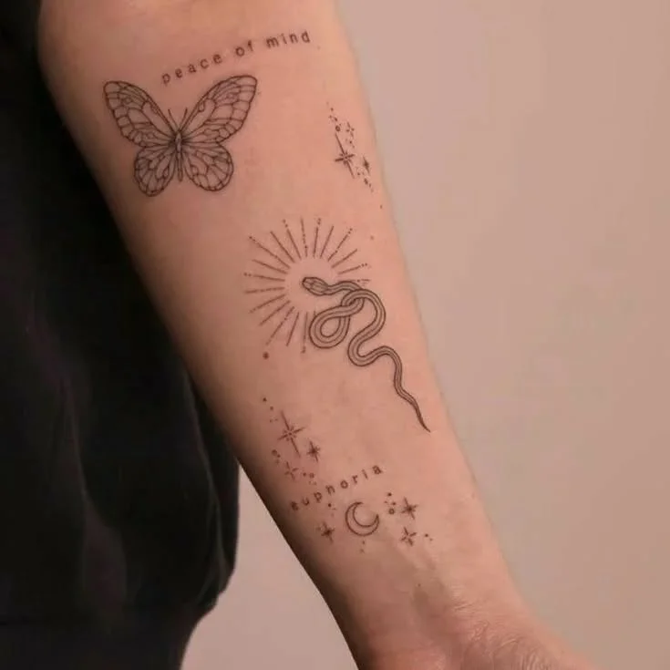 Euphoria Symbols Forearm Tattoo Women