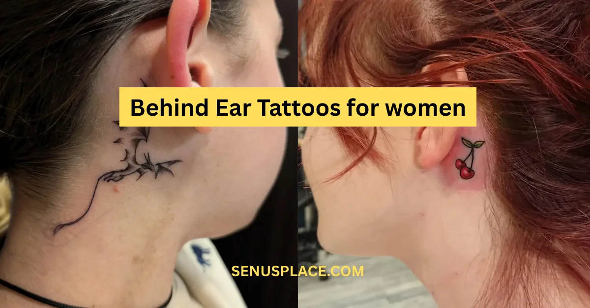 Behind Ear Tattoos for Women