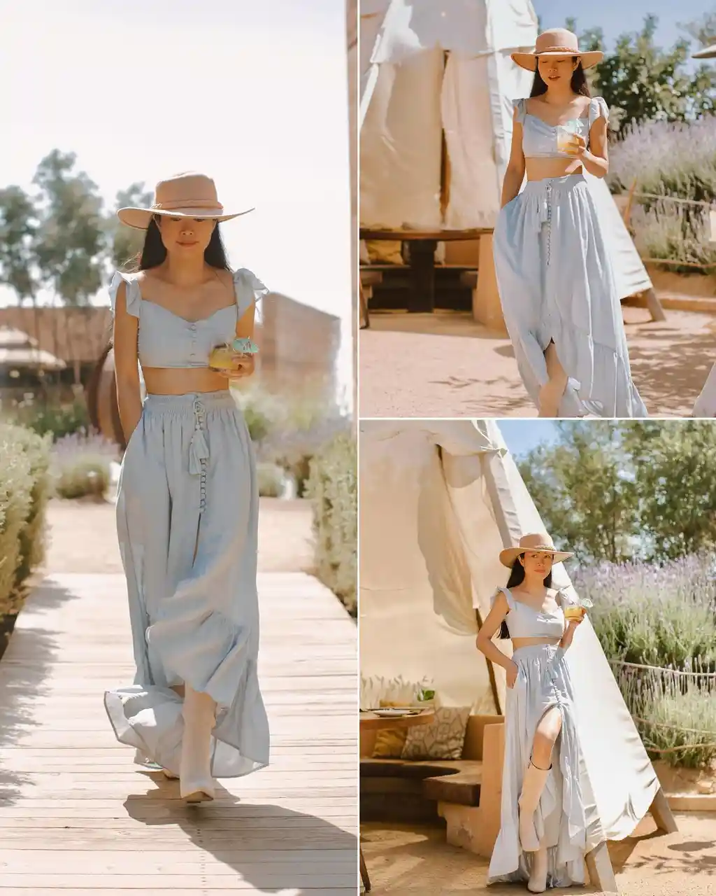 Desert Blue Boho Maxi Dress