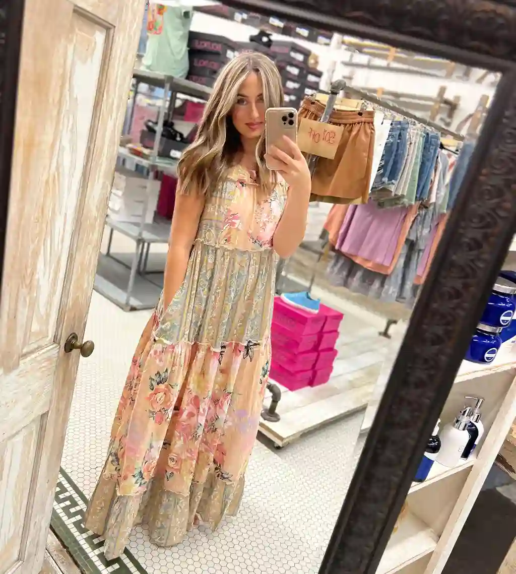 Mirror Shot Boho Maxi Dress