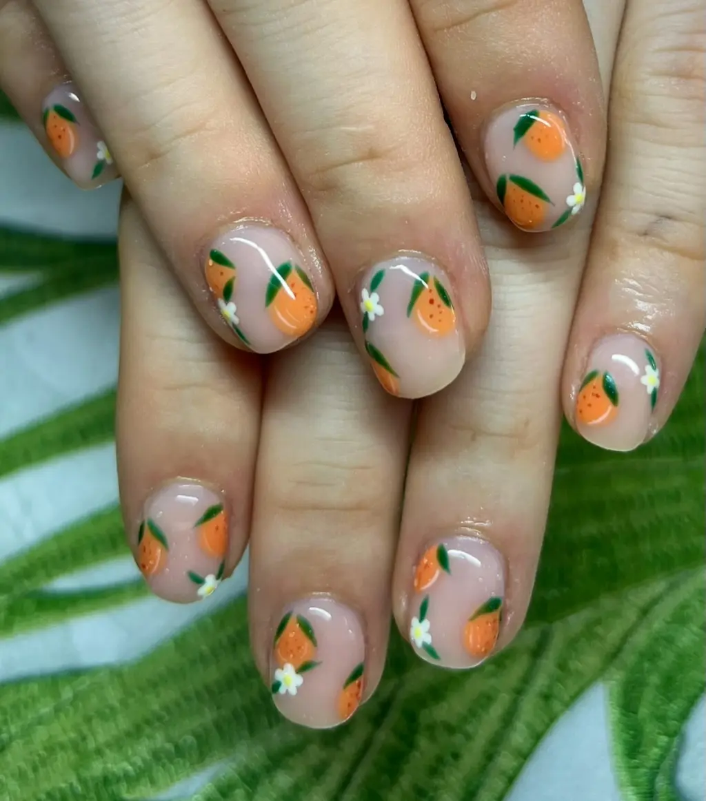 Mini Fruit Orange Nails