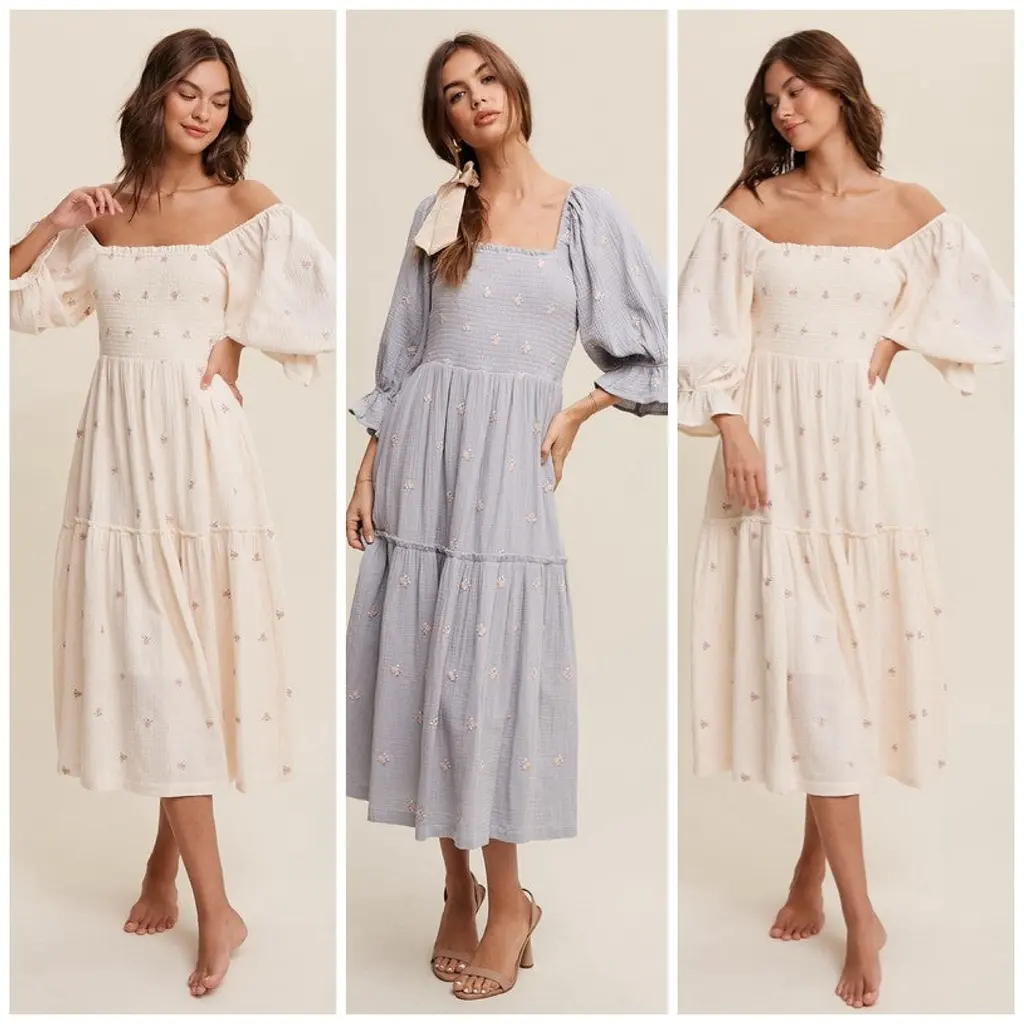 Multi-Tone Boho Maxi Dress